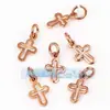 Accesorios para Joyería DIY Cobre Puro Microincrustado Calado Cruz Estrella de Cinco Puntas Estrella de Cinco Puntas Colgante Pequeño