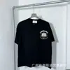 Camiseta Roja de Verano de Manga Corta con Logo Blanco de Casablanca, Marca de Moda Tendencia, Cuello Redondo, Estampado Minimalista, Redondo, Niche Casa