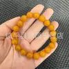 Pulsera de cuentas redondas de jade amarillo, pulsera-collar de 108 vueltas de jade Huanglong, jade color piel de naranja, envío en 48 horas desde la transmisión en vivo