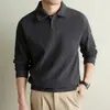 Suéter de punto con cuello para hombre Yingao otoño e invierno, camisa polo de manga larga con estampado a cuadros, estilo casual de negocios, suéter para hombre