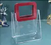 Sacola de Presente Transparente Preta Sacola de Mão para Presente Sacola para Doces de Casamento Caixa de Presente para Madrinha Caixa Vazia Bolsa Tote