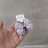 Goma de Pelo para Bebé Niña Pequeña Cuadros Morado Claro Moño Pequeño Goma de Pelo Banda para el Cabello Cuerda para el Cabello Joyería