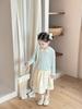Novedades Otoño e Invierno Ropa de Punto para Niñas Estilo Coreano Ropa de Punto Linda para Niñas con Cuello de Encaje Ropa de Punto de Algodón Dulce con Cortes para Bebés