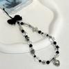 Cadena Colgante Funda para Teléfono Móvil Cadena Anillo Colgante Estilo Chica Accesorios Pulsera de Cuentas Colgante de Parche Lindo Cordón Bolso