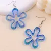 Nuevos Pendientes Frescos y Dulces de Verano, Pendientes de Acrílico con Diseño de Flor Calada de Colores, Pendientes de Diseño, Pendientes para Mujer