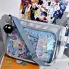 Bolsa Mensageiro Versátil Simples de Grande Capacidade Estilo College para Mulheres Bolsa de Ombro Transparente Crossbody Bolsa para Bebê Bolsa Tote