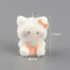 Nuevo Dibujo Animado 3D Gato Kt Figurita Colgante DIY Pegamento Crema Decoración Escena de Coche Accesorios de Resina