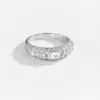 Moda Europea y Americana Versátil Diamante Nuevo Circonita Micro-Pavimentada Anillo para Mujer Chapado en Oro de 18K Simple Moda Europea y Americana Transfronterizo