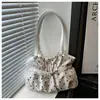 Bolso Cruzado de Hombro Único Plisado Estilo Coreano Sensación Relajada Bolso de Mano Nuevo de Moda Transfronterizo para Mujer Bolso Tote para el Trabajo