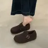 Zapatos Birkenstock con Suela Gruesa, Aumento Interno de Altura, Forrados de Felpa para Mujer en Otoño e Invierno, Zapatos Cálidos Peludos Nuevos, Zapatos de Algodón, Zapatos Birkenstock Grises, Botas de Nieve