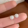 Pendientes de botón con forma de oreja para mujer, de plata de ley 925, sencillos, con diseño de hueso de oreja que combina con todo, para dormir.