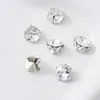 Pedrería sin base de Cristal K9, Pedrería Cuadrada con forma de Huevo de Paloma para Uñas, Accesorios para Uñas, Bolas de Pedrería para Uñas, Anillos Plateados