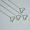 Cartão de Embalagem para Buquê do Dia dos Namorados Chinês, Cartão Metálico em Formato de Coração, Materiais para Arranjo Floral, Caules de Flores, Suprimentos para Floricultura