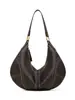 Bolso Croissant de Piel de Vaca de Primera Capa, Bolso de Hombro, Bolso Dumpling de Estilo Perezoso Casual, Bolso Versátil de Cuero Genuino para Mujer, Bolso de Hombro de Moda para Mujer