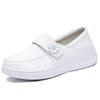 Zapatos Casuales Antideslizantes y Cómodos para Mujer, Zapatos de Enfermera, Zapatos Médicos, Zapatos de Trabajo, Versátiles para el Uso Diario en Color Blanco, No Cansan después de Estar de Pie por Mucho Tiempo