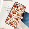 Capa de Celular Retro Folhas de Outono Abóbora Suave para Iphone18Promax Textura Fosca Anti-Queda Capa Macia