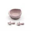 Tigela de sucção de silicone venda direta da fábrica Amazon mais vendida tigela oval de silicone colher pequena de silicone Garfo