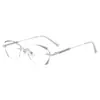 Gafas de Lectura para Mujer, Luz Antiazul, Alta Definición, Ultraligeras, para Mediana Edad y Mayores, con Brillo, Sin Montura, Modernas, Estilo Retro para Mujer