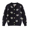 Ropa Infantil 2026 Nuevo Suéter Cardigan Jacquard de Estrella de Cinco Puntas para Niños Cardigan de Punto Engrosado para Niñas
