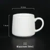 Caneca de cerâmica branca para impressão Logotipo texto Publicidade Copo de cerâmica Copo de presente Letras Copo de água Copo de café