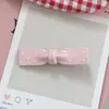 Grampo de Cabelo Elegante com Laço de Bolinhas Feminino 2025 Novo Clipe de Bico de Pato Clipe Lateral para Franja Grampo de Cabelo Macaron Acessório de Cabeça
