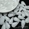 Cristal de vidro branco esculpido 22 x 12 formato gota para joias DIY brincos feitos à mão pingente acessórios de cabelo atacado
