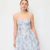 Vestido camisola con estampado floral estilo francés, vestido midi de hadas sin tirantes que ciñe la cintura y con bajo amplio para vacaciones, venta al por mayor transfronteriza