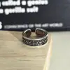 Anillo Abierto Geométrico de Corona Vintage Estilo Punk Hip-Hop Gótico Diseño de Nicho Anillo Ancho Apilable para Mujeres