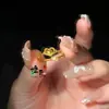 Anillos de Corazón Chapados en Oro para Mujer, Moda de Lujo Versátiles de Nicho Anillos Corazón a Corazón, Chapado en Oro Real, Suministro de Fábrica