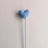 Flor de amor trançada acabada presente criativo multicolorido em forma de coração acessório de buquê único flor de amor crochê de lã feita à mão