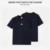 2026 Verão Nova Camiseta Simples de Manga Curta com Letras Masculina Gola Redonda Versátil Moda Casual Tendência Meia Manga ins