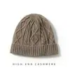 Cachemira 2026 Otoño/Invierno Nuevo para Mujer de Gama Alta Tejido Cálido Color Sólido Jacquard Gorro con Protección para Orejas Gorro Tejido Casual para la Cabeza