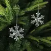 Decoración de invierno con forma de estrella de cinco puntas y copo de nieve navideño, colgante de estrella, colgante de decoración ambiental