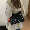 Bolsas Europeias e Americanas Sexy, Bolsas de Ombro de Nicho de Moda de Luxo Acessível, Bolsas com Rebites, Bolsas Transversais Estilo Retrô, Bolsas Femininas Estilo Western