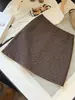 Elegante y con clase falda de traje con estampado de leopardo para mujer, nueva moda otoño vintage de cintura alta adelgazante bodycon línea A