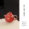 Bule de Chá de Cerâmica Estilo Antigo com Pontos Dourados para Uso Doméstico, Perfeito para Chá Gongfu, Apresentando um Filtro de Furo Esférico e Design de Alça