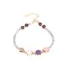 Pulsera de Cristal Badu Polvo de Cristal de Fresa Ladrillo de Cristal Pulsera de Flor de Durazno Femenina Amatista Luz de Luna Blanca Regalo de Transferencia para Novia