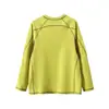 Camiseta de manga larga de estilo montañés con bloques de color empalmados para pareja, otoño e invierno, exterior, doble cara cepillada, engrosada, cálida