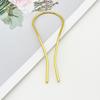 Grampo de Cabelo Antigo em Forma de U Metal DIY Feito em Ming Hanfu Pequeno Grampo de Cabelo Disco de Menina Simples Eletroforese Galvanizado Acessórios para Cabeça