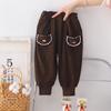 Calça de moletom infantil para primavera e outono calça de menina nova de primavera estilo ocidental calça casual para bebês meninas roupas infantis calça com amarração no tornozelo