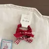 Excelente Novo Estilo Laço de Cabelo Florido Xadrez Vermelho de Ano Novo, Elástico Doce Fofo em Formato de Laço Que Não Danifica o Cabelo, Laço de Cabelo para Bebê