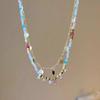 Collar de cuentas Xiaomi coloridas apiladas para mujer, estilo bohemio étnico, cadena de clavícula, elegante y distintivo.