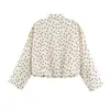 E-commerce transfronteiriço, roupas femininas estilo europeu e americano, jaqueta polka dot casual solta popular e da moda da ZA