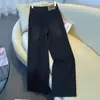 Jeans feminino de corte reto, nova coleção outono 2026, cintura alta, modelagem que emagrece, estilo elegante, caimento solto, fluido, calça pantalona de comprimento longo, moderna