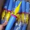 Bomba de globo inflable portátil de doble vía de empuje manual de boca oblicua, color macarrón, plástico, venta al por mayor, material nuevo
