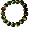 Pulseira Luminous Banhada a Prata com Vidro Dupla Face para Homens e Mulheres, Pulseiras Coloridas com Contas, Atacado do Fabricante