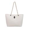 Bolsa Tote de Luxo Leve Estilo Francês para Mulheres no Atacado, Nova Bolsa de Ombro com Corrente em Relevo para o Verão 2025, Bolsa Transversal para o Dia a Dia