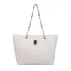 Bolsa Tote Grande Feminina com Estampa de Caveira Moda Cor Sólida Casual Versátil Única Estilosa Nicho Bolsa de Ombro