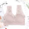 Novo Camisole Esportivo Base V-back Grande Tuxedo Girl Renda Alça de Ombro Renda Queen Envoltório Peito