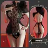 Lingerie Sexy Retro Cheongsam Bordado Vazado Saia Curta Sexy Costas Nuas Alça Puro Desejo Uniforme Tentação Qqny